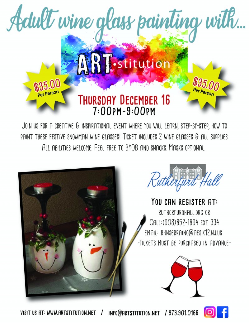 Adult Holiday Wine Glass Painting