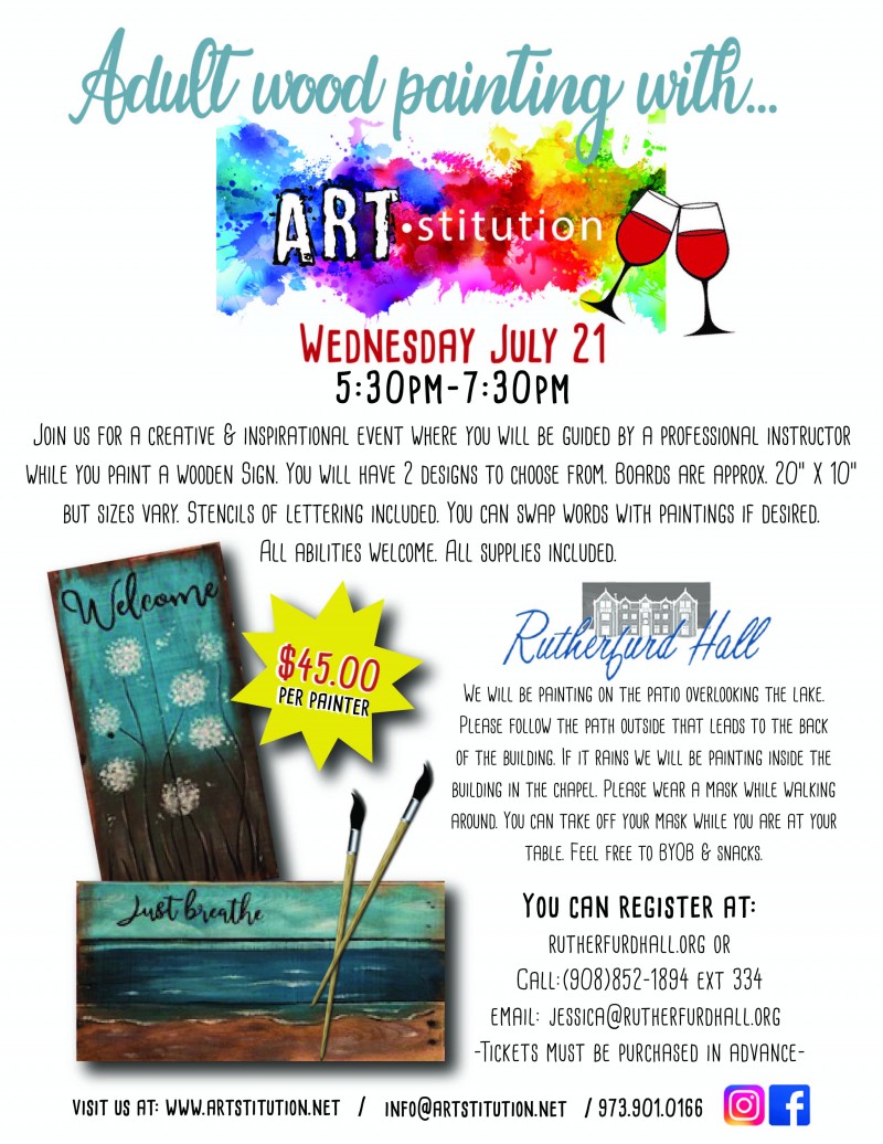 Adult Wine and Wood Paint Night on the Patio