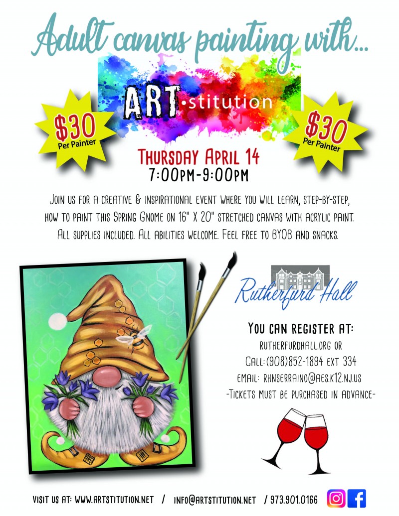 Adult Paint & Sip Class - Spring Gnome